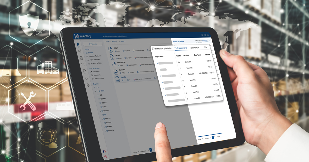 Tablette écran gestion de stock K inventory