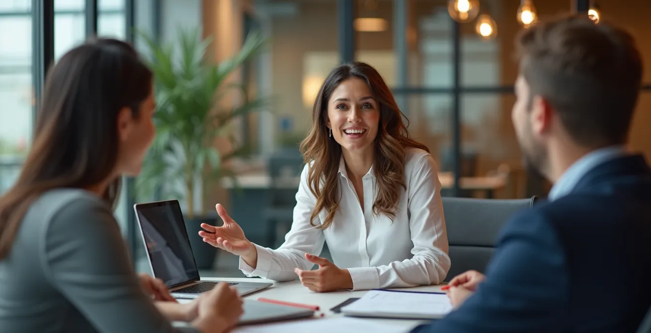 Équipe en pleine session de brainstorming créatif
