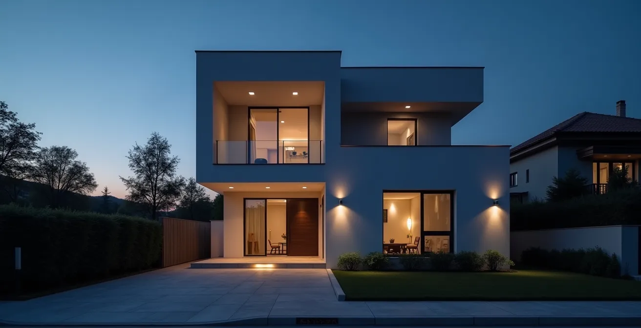 Vue architecturale montrant la synergie de trois équipements de sécurité